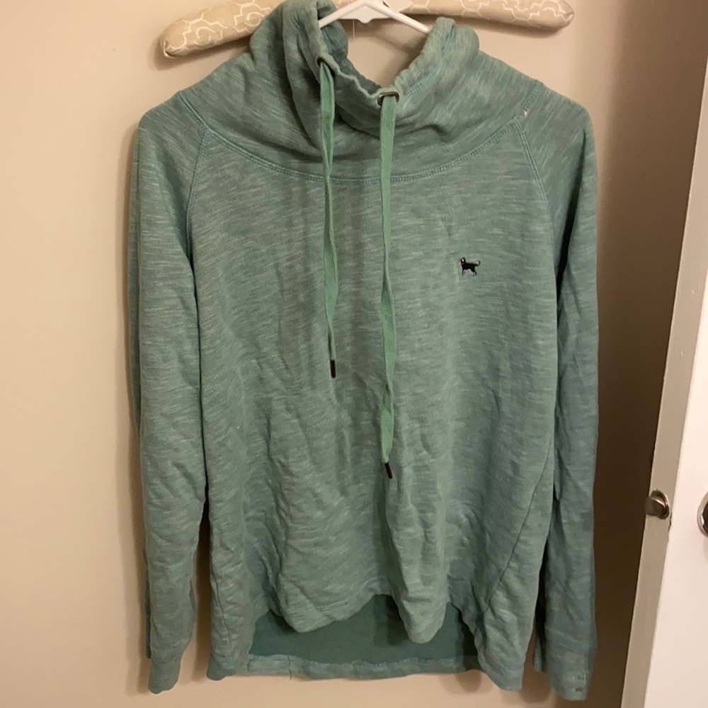 The black dog, sweater in light green